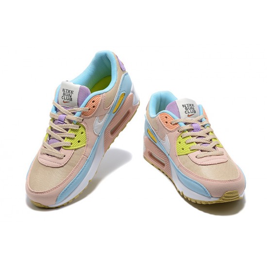 Air Max 90 Women Sports Shoes Pink Blue DJ9997-100