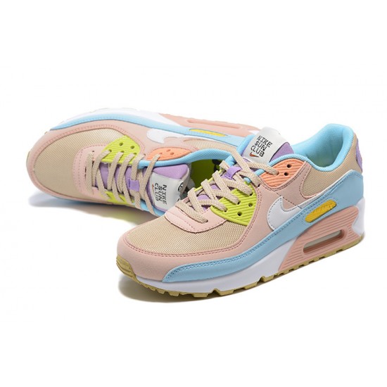 Air Max 90 Women Sports Shoes Pink Blue DJ9997-100