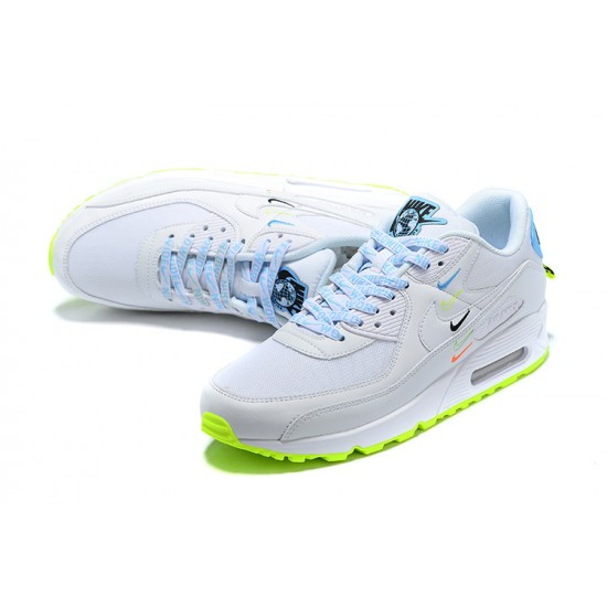 Air Max 90 SE Men Sports Shoes Worldwide White Blue CK7069-100