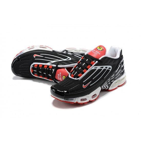 Air Max Plus 3 Men Sports Shoes Black White and Red CJ0601-001