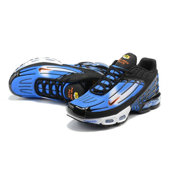 Air Max Plus 3 Men Sports Shoes Blue White and Black DR8588-400