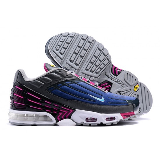 Air Max Plus 3 Men Sports Shoes Grey Blue and Purple