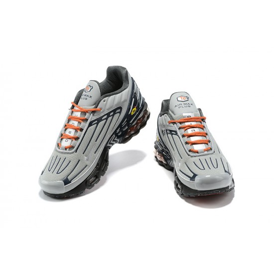 Air Max Plus 3 Men Sports Shoes Grey Orange and Black DM2560-001