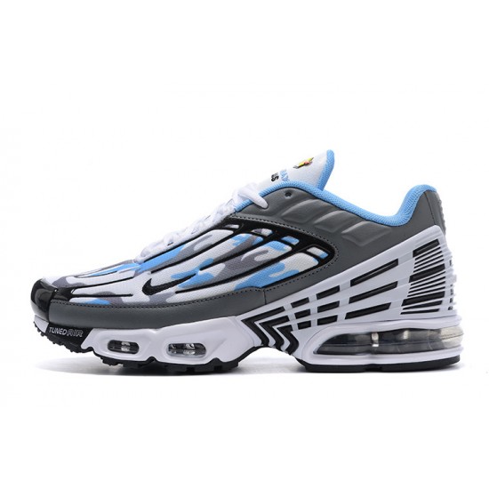 Air Max Plus 3 Men Sports Shoes White Blue and Grey