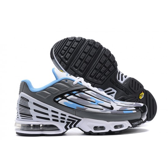 Air Max Plus 3 Men Sports Shoes White Blue and Grey