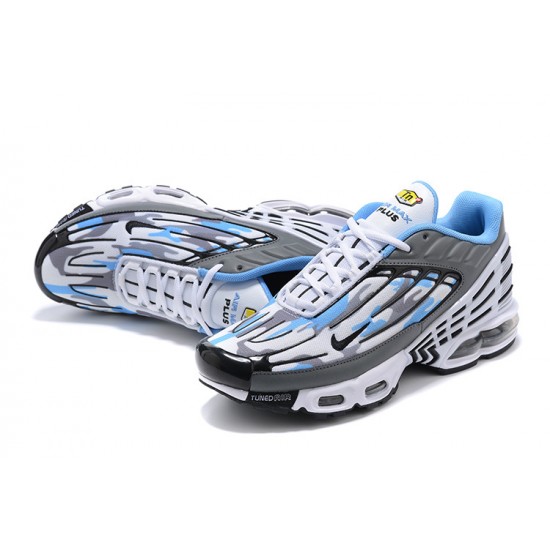 Air Max Plus 3 Men Sports Shoes White Blue and Grey