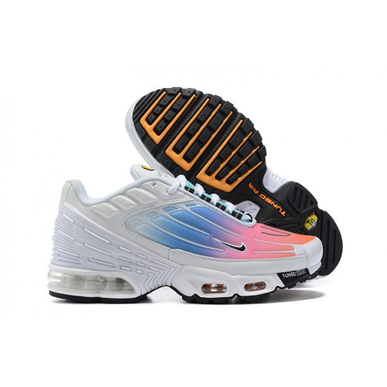 Air Max Plus 3 Men Sports Shoes White Blue and Pink