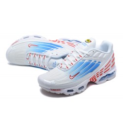 Air Max Plus 3 Men Sports Shoes White Blue and Red