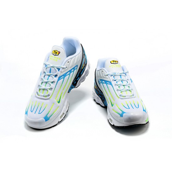 Air Max Plus 3 Men Sports Shoes White Blue and Yellow DV7138-100