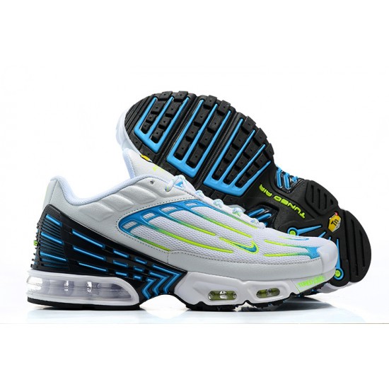 Air Max Plus 3 Men Sports Shoes White Blue and Yellow DV7138-100