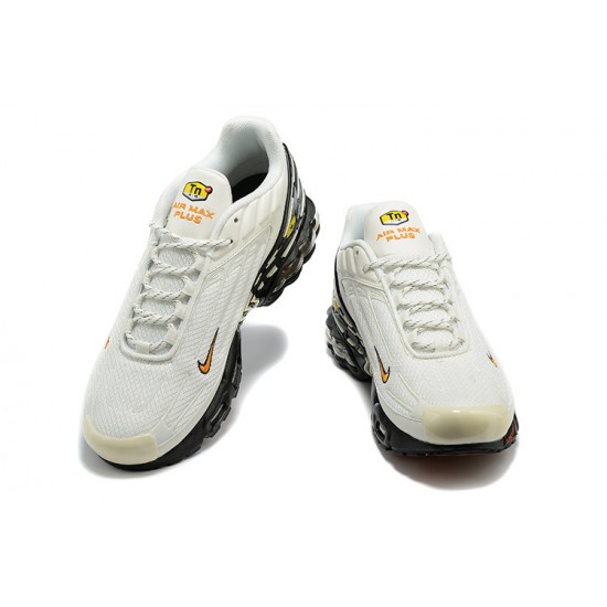 Air Max Plus 3 Men Sports Shoes White Orange DQ1105-001