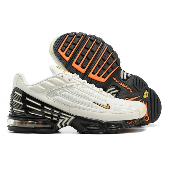 Air Max Plus 3 Men Sports Shoes White Orange DQ1105-001