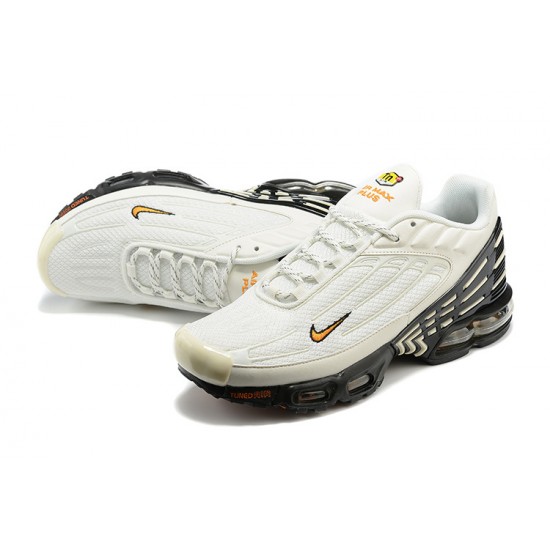 Air Max Plus 3 Men Sports Shoes White Orange DQ1105-001