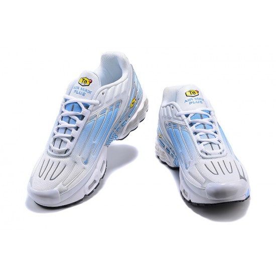 Air Max Plus 3 Men Sports Shoes White Silver