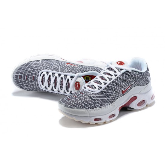 Air Max Plus Tn Men Sports Shoes Grey and White