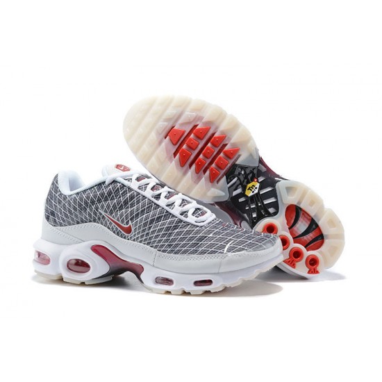 Air Max Plus Tn Men Sports Shoes Grey and White