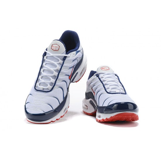 Air Max Plus Tn Men Sports Shoes QS White Blue and Red