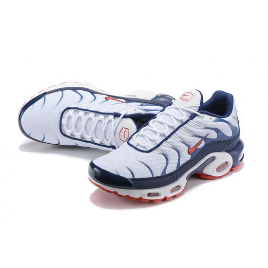 Air Max Plus Tn Men Sports Shoes QS White Blue and Red