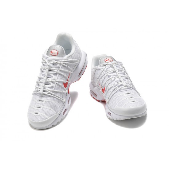 Air Max Plus Utility Men Sports Shoes White Red FN3488-100