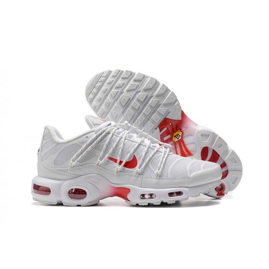 Air Max Plus Utility Men Sports Shoes White Red FN3488-100