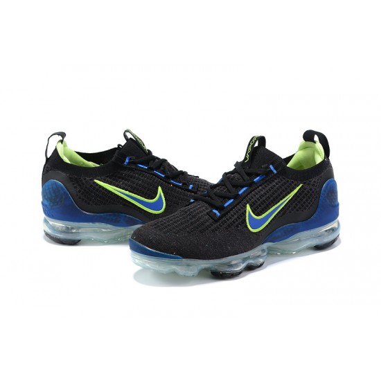 Air VaporMax 2021 Flyknit Women/Men Sports Shoes Black Green and Blue