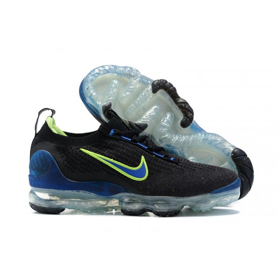 Air VaporMax 2021 Flyknit Women/Men Sports Shoes Black Green and Blue