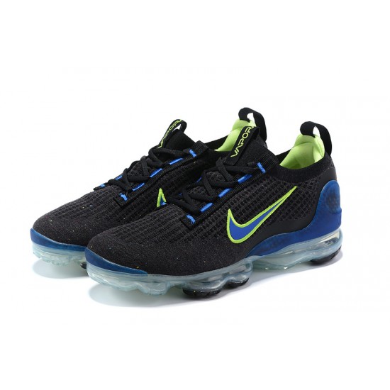 Air VaporMax 2021 Flyknit Women/Men Sports Shoes Black Green and Blue