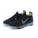 Air VaporMax 2021 Flyknit Women/Men Sports Shoes Black Green and Blue