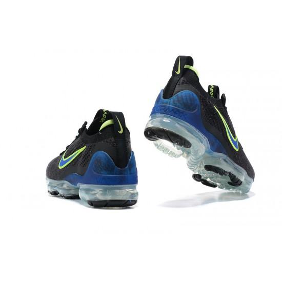 Air VaporMax 2021 Flyknit Women/Men Sports Shoes Black Green and Blue