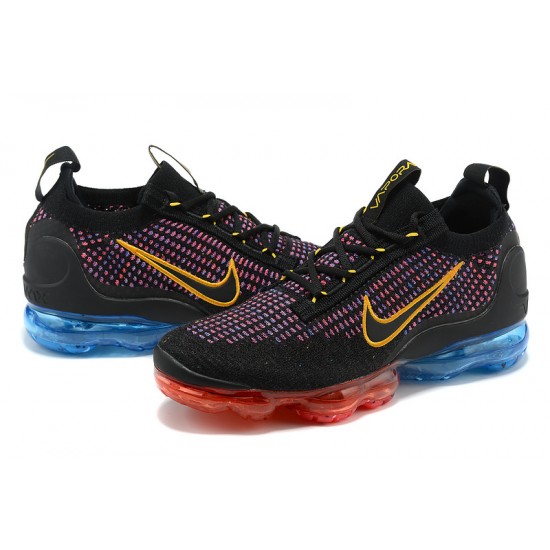 Air VaporMax 2021 Flyknit Women/Men Sports Shoes Black Red and Blue