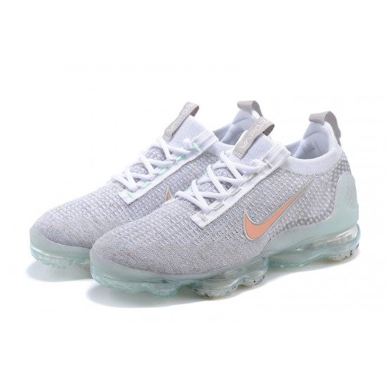 Air VaporMax 2021 Flyknit Women/Men Sports Shoes Grey Orange DH4090-002