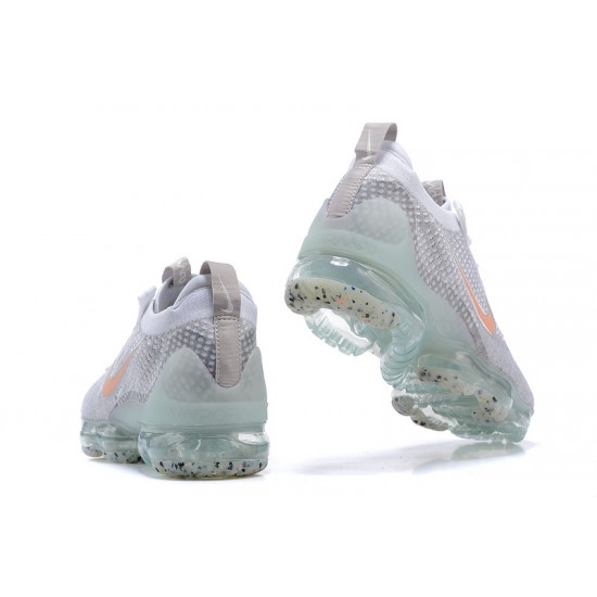 Air VaporMax 2021 Flyknit Women/Men Sports Shoes Grey Orange DH4090-002