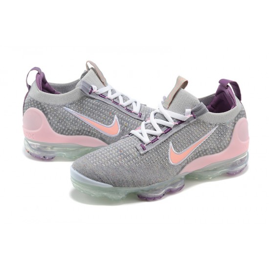 Air VaporMax 2021 Flyknit Women/Men Sports Shoes Grey and Pink