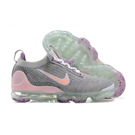 Air VaporMax 2021 Flyknit Women/Men Sports Shoes Grey and Pink