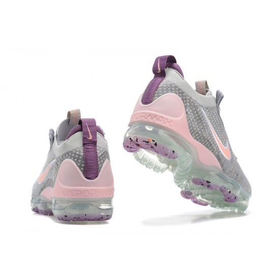 Air VaporMax 2021 Flyknit Women/Men Sports Shoes Grey and Pink