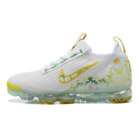 Air VaporMax 2021 Flyknit Women/Men Sports Shoes White Yellow