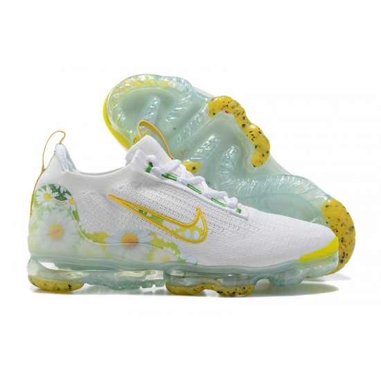 Air VaporMax 2021 Flyknit Women/Men Sports Shoes White Yellow