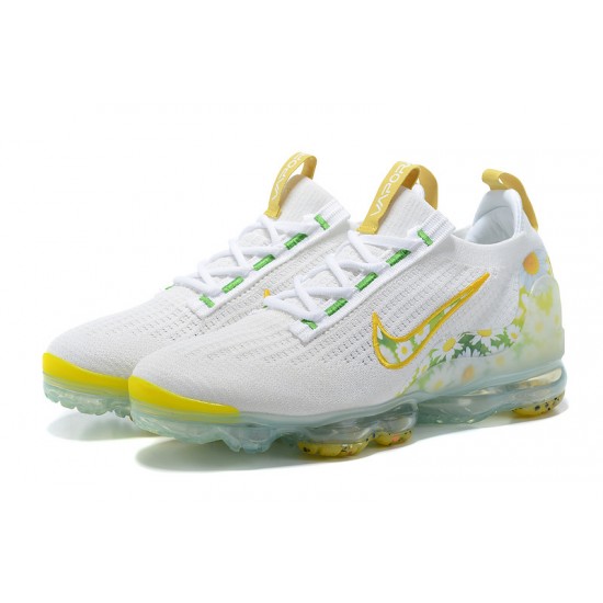 Air VaporMax 2021 Flyknit Women/Men Sports Shoes White Yellow