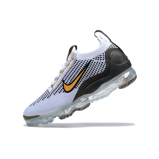 Air VaporMax 2021 Flyknit Women/Men Sports Shoes White Yellow and Black