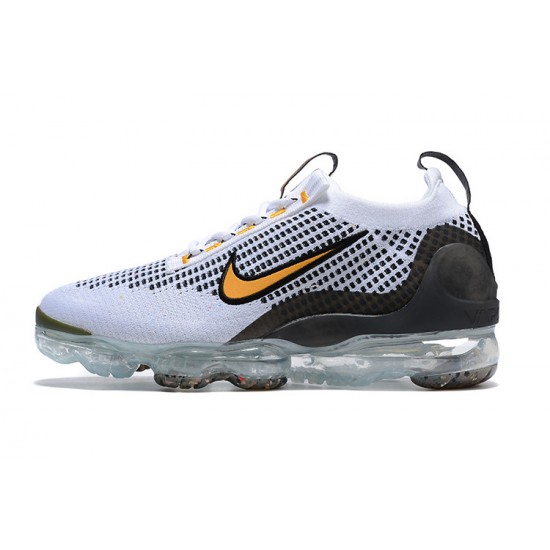 Air VaporMax 2021 Flyknit Women/Men Sports Shoes White Yellow and Black