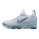 Air VaporMax 2021 Flyknit Women/Men Sports Shoes White and Blue