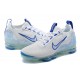 Air VaporMax 2021 Flyknit Women/Men Sports Shoes White and Blue