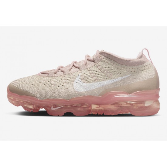 Air VaporMax 2023 Flyknit Women Sports Shoes Oatmeal Pink DV6840-101