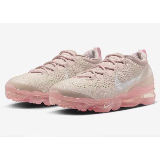 Air VaporMax 2023 Flyknit Women Sports Shoes Oatmeal Pink DV6840-101