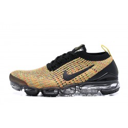 Air VaporMax Flyknit 3 Women/Men Sports Shoes Black Yellow  AJ6900-006