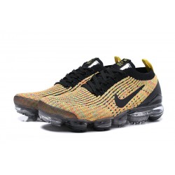 Air VaporMax Flyknit 3 Women/Men Sports Shoes Black Yellow  AJ6900-006