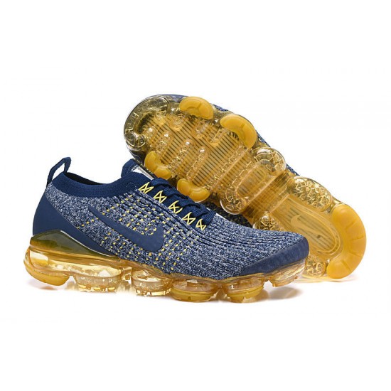 Air VaporMax Flyknit 3 Women/Men Sports Shoes Blue Yellow  AJ6900-444