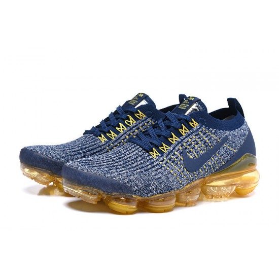 Air VaporMax Flyknit 3 Women/Men Sports Shoes Blue Yellow  AJ6900-444