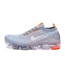 Air VaporMax Flyknit 3 Women/Men Sports Shoes Grey Orange AJ6900-003