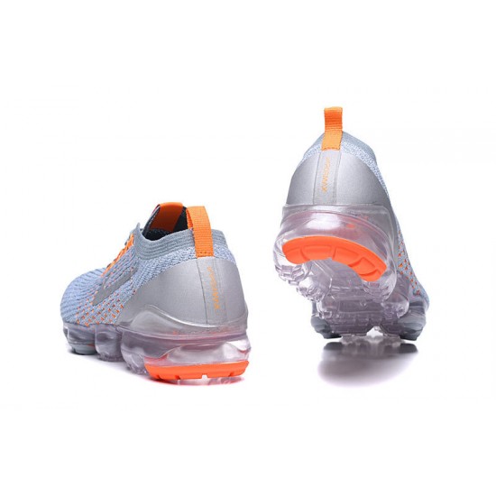 Air VaporMax Flyknit 3 Women/Men Sports Shoes Grey Orange AJ6900-003